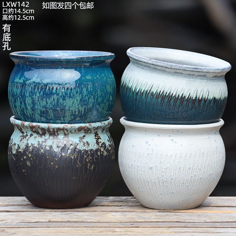 多肉花盆花口陶罐法师老桩大口径月季三角梅绿植盆景多肉花盆陶瓷|undefined