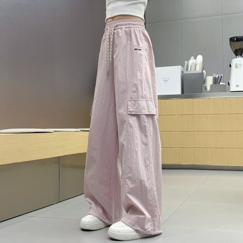 Girls' Summer Thin Pants 2025 New Children's Loose Casual Long Pants Stylish Summer Cargo Pants for Older Children