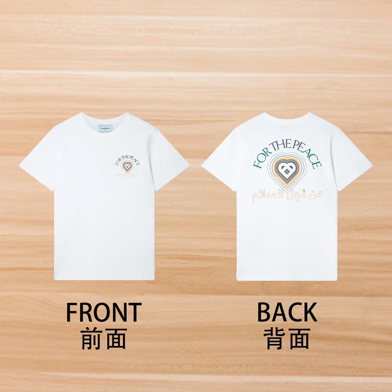 カサブランカ カサブランカ 半袖 ヘビーウェイト 260g アメリカのトレンド ブランド ニッチ ルーズ ハイストリート Tシャツ|undefined