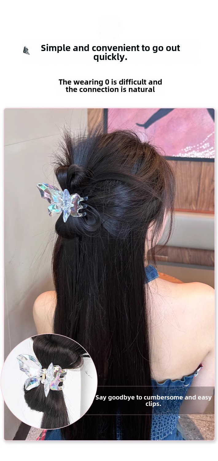 Slinka franču vistas spalvas parūka, volejbola galva, tauriņa satvēriens, zirgaste, matadata, sieviešu muguras karote, pussieta matu galvassega, matadata_voghion.com