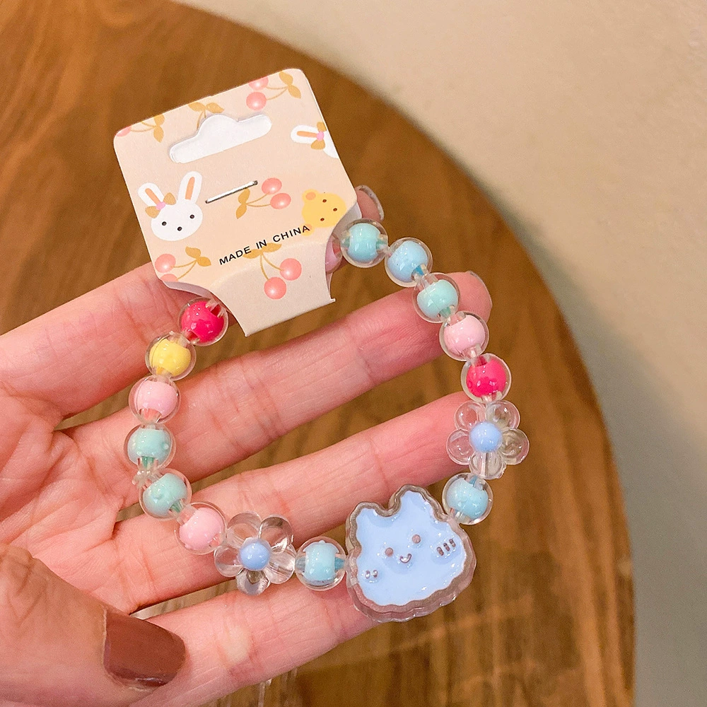 Cute cartoon children's beaded bracelet, accessory