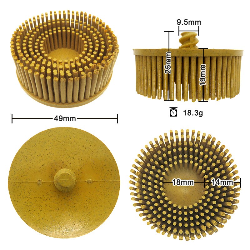 Venta caliente transfronteriza cepillo de limpieza eléctrico de 2 pulgadas 3-color aguja de ciclón carborundum pulido de goma cabeza de cepillo de taladro eléctrico al por mayor image 4