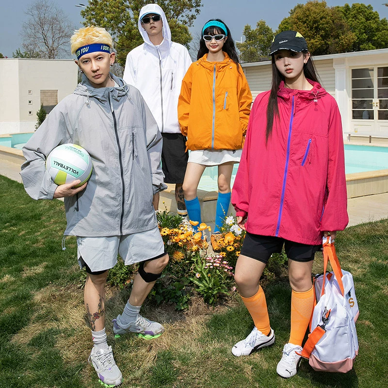 Прямая трансляция для солнцезащитного крема для пар летней upf50 тонкий и дышащий анти-ультрафиолетовый солнцезащитный крем мужское пальто