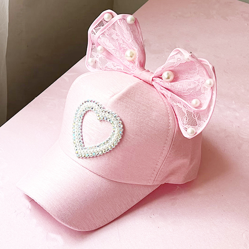 Children Unisex Simple Style Heart Shape Flat Eaves Baseball Cap display picture 3