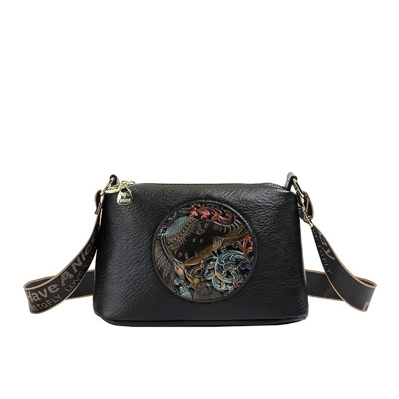 Classic Women's Shoulder Bag With Artistic Chinese Embossed Style_voghion.com