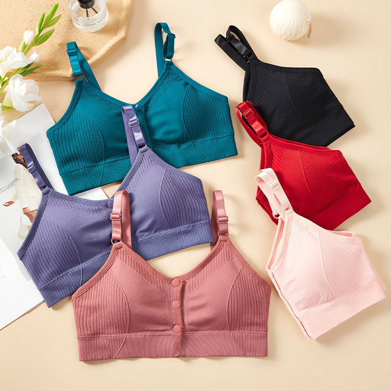 New Arrival Seamless Front Open Buckle Style Underwear Beautiful Back Sexy Wrapped Chest Sports No Steel Rings Bra Sling Strapless Vest for Women