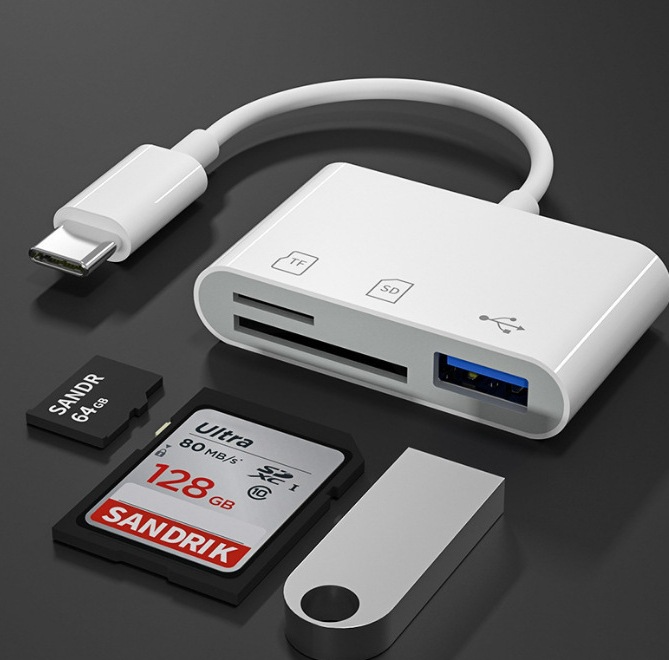 Aplicable a Apple SD/TF lector de tarjetas Huawei tipo-c dos en una cámara OTG tarjeta de memoria convertidor