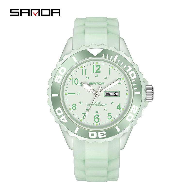 SANDA 1053 estilo reloj de cuarzo para hombres y mujeres estudiantes de secundaria fresco impermeable moda personalizada Reloj Deportivo Creativo