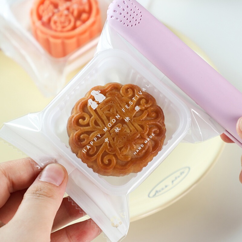 2025月饼包装袋新款50g100带底托自封冰皮流心蛋黄酥机封袋食品级|undefined