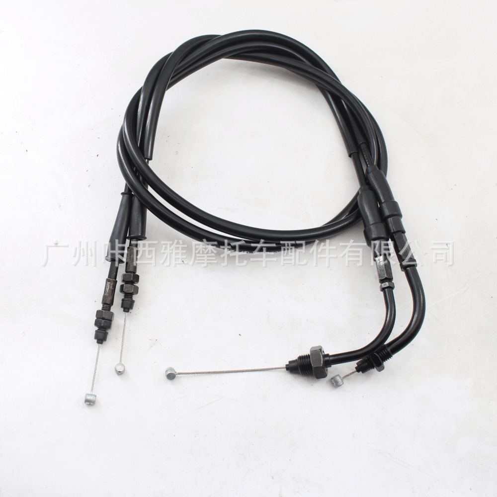 Suitable for CFMOTO 400NK and 650NK motorcycles: complete set of throttle cable, accelerator cable, and return cable