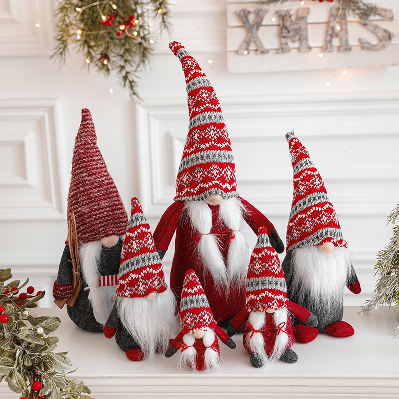 Muñeca Rudolph muñeca decoración de Navidad muñeca sin cara muñeca Santa muñeca ventana decoración de Navidad