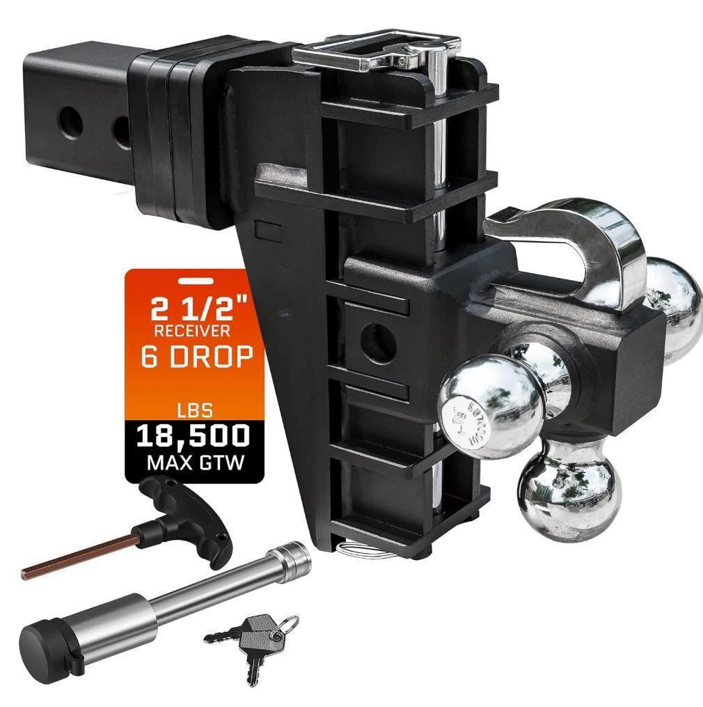 Регулируемый крюк для прицепа Source Factory, подходящий для приемника 2.5inch шт., противоударный буксирный крюк