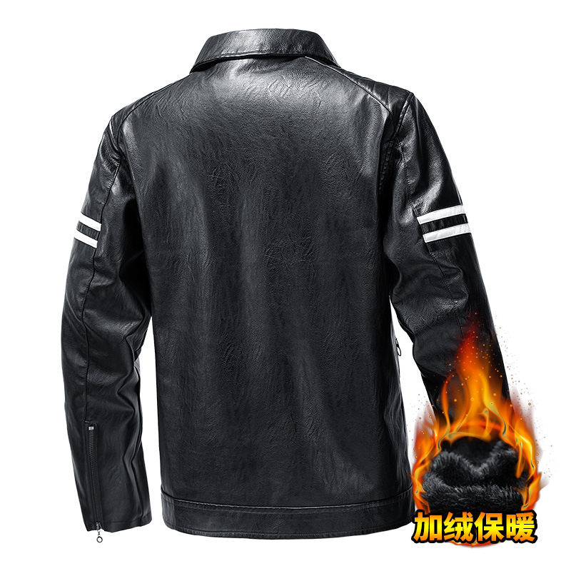 Cross-border retro americano chaqueta de cuero hombre invierno engrosado nuevo chaqueta de cuero hombre tamaño suelto chaqueta superior