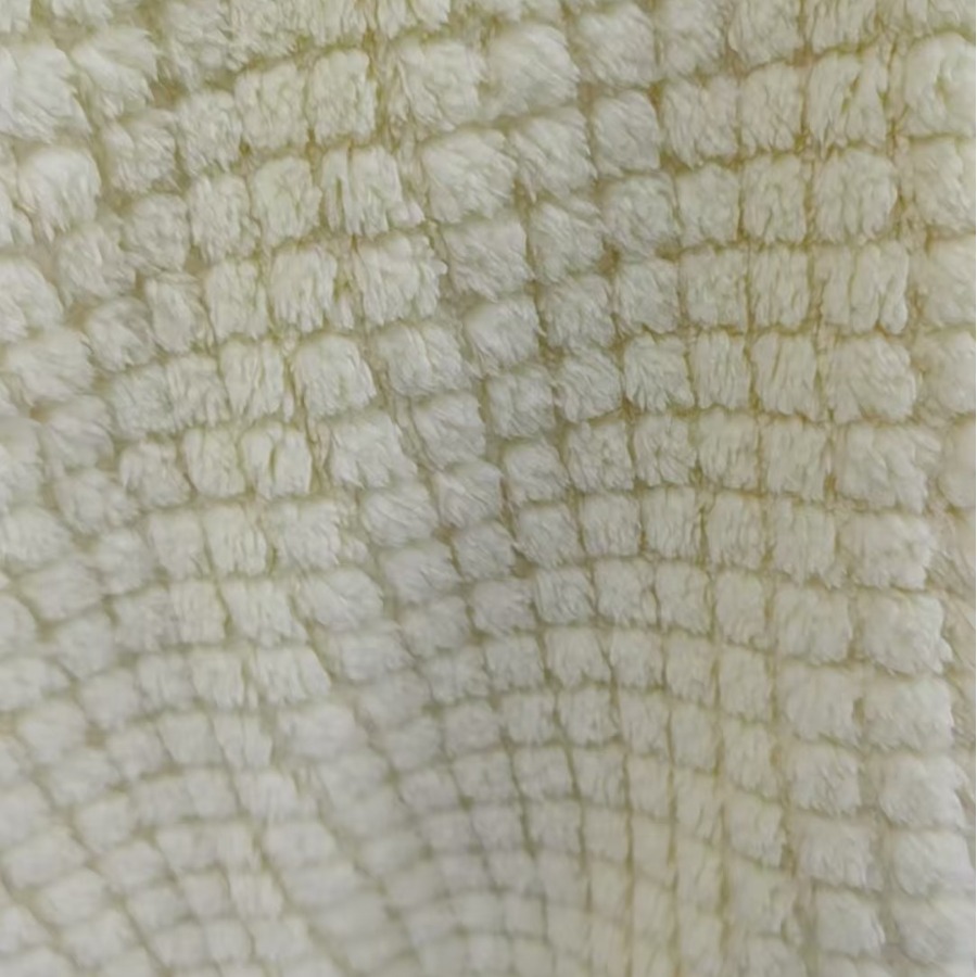 Dobles lados de flange de lana Jacquard Jacquard simple tela textil para el hogar pijamas tela para el hogar