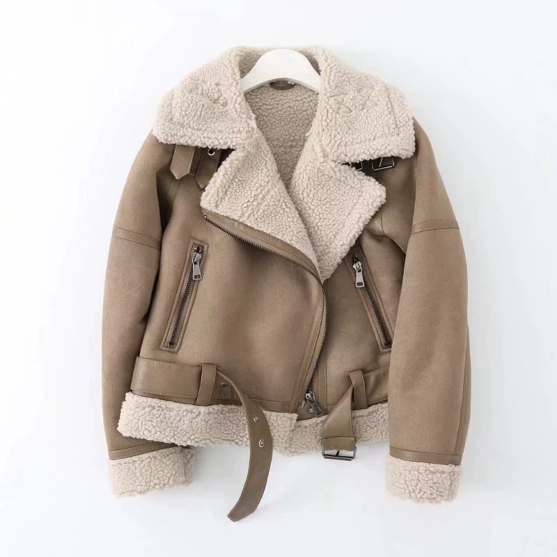 Winter Double-Sided Velvet Windproof Jacket, European Style, Thicker Insulation