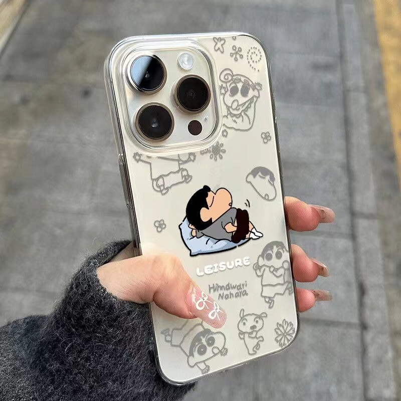 躺平小新加厚适用苹果17手机壳iphone14pro可爱13卡通15pro全包16|undefined