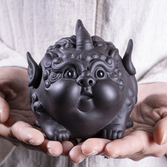 Origin Manufacturer Zisha Feitian Pixiu Tea Pet Exquisite Handmade Collectible Cute Style Tea Ceremony Wealth Attracting Small Decorative Ornament