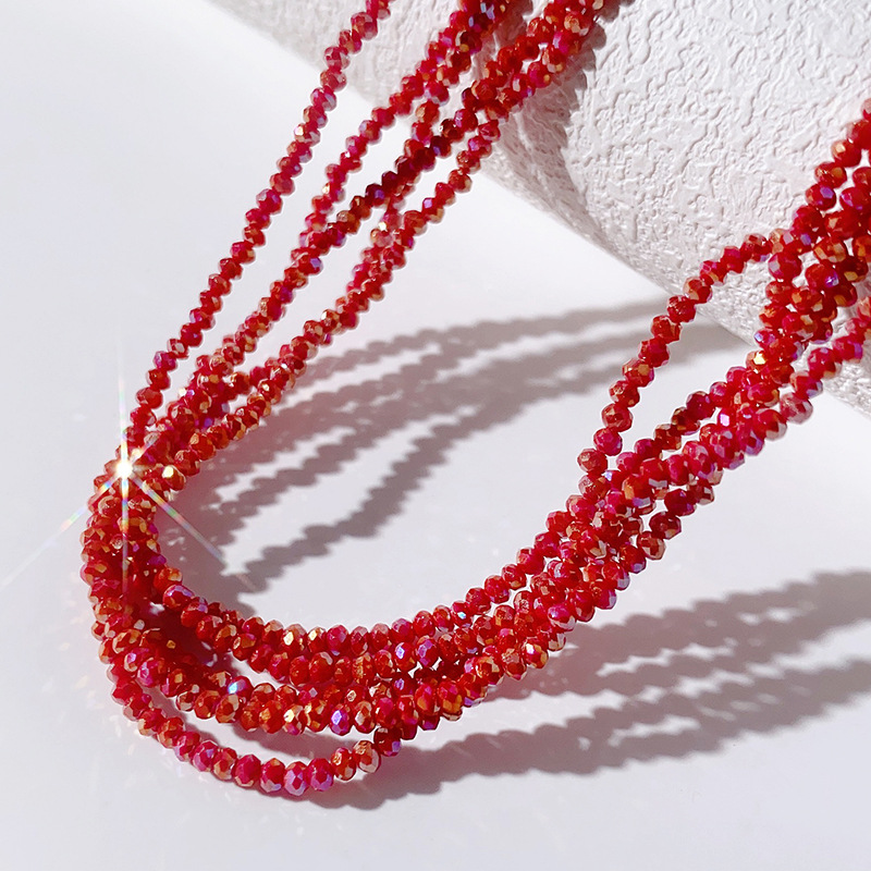 Cuentas planas de 1MM para ruedas de cuentas, cuentas de porcelana AB de alta temperatura, coloridas, transparentes, iridiscentes, facetadas, para pendientes, pulseras, espaciadores y micro cuentas.