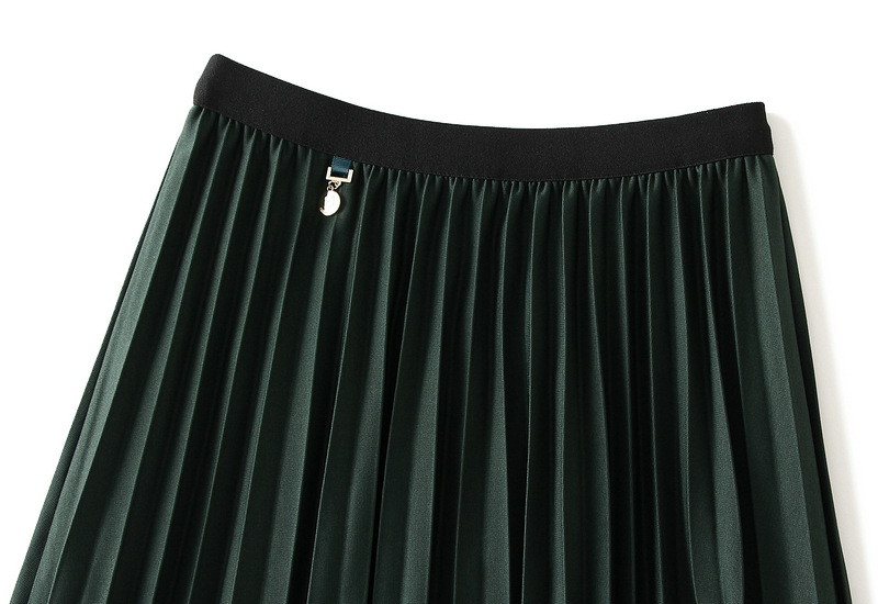 Women's Clothing Double sided pleated skirt gauze skirt half length large size a line skirt belly covering skirt _voghion.com