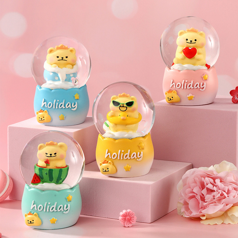 Bola de Cristal Luminosa Pequeña con Unicornio, Caja Completa, Bola de Agua de Cristal, Regalo para Estudiantes, Juguete Extraño para Niños, Mayorista