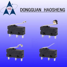 【品质开关】小中大微动开关铜/银触点开关 弯曲柄滑轮柄行程限位