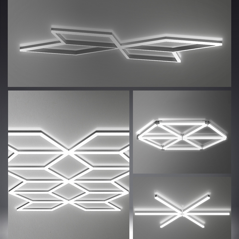 Tubo de luz RGB controlado por Bluetooth tienda de lámpara de oficina supermercado barbería con lámpara superior empalmado diapositiva LED tubo de luz