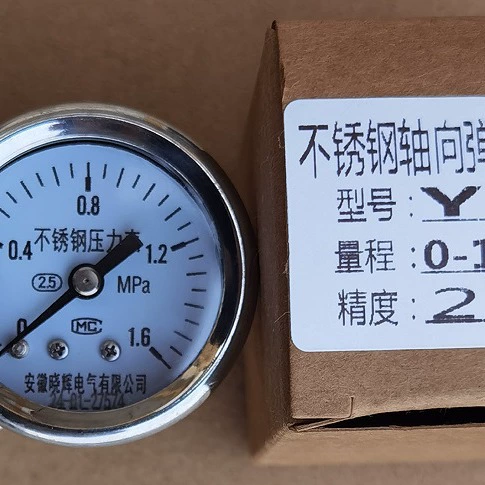 Y-40 манометр осевого типа из нержавеющей стали