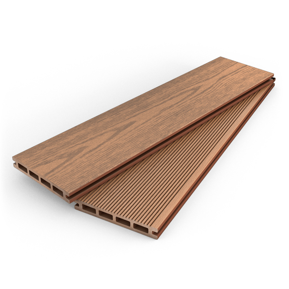 Madera plástico WPC piso generación agujero redondo 140*21 protección del medio ambiente plástico material de madera jardín decoración al aire libre tablero anti-corrosión madera