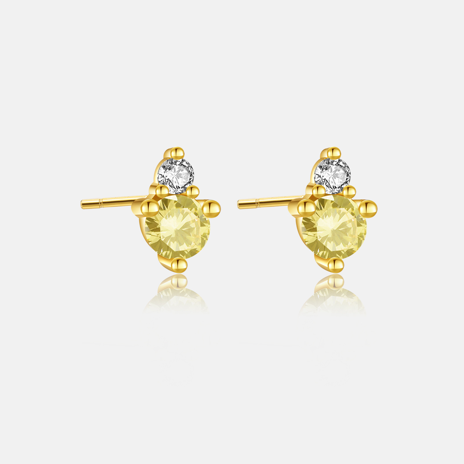 4g Weight 0.05µm-0.08µm Gold Plating Thickness Electroplating Gold Plating Process 925 Sterling Silver Ear Needle Material 18K Real Gold Plated Plating Material Birthstone Inlay Material Ear Studs Classification 1 Pair Quantity Holiday, Daily Occasion 925 Sterling Silver Material Round Pattern Women's Gender Casual, Simple Style Style Inlay Craft 1 Pair 925 Sterling Silver Birthstone Round Ear Studs 15
