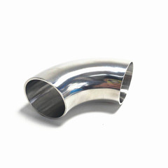 Wholesale sanitary grade elbow 304 stainless steel 90 degree internal and external mirror polished stamping bright welding elbow elbow 3