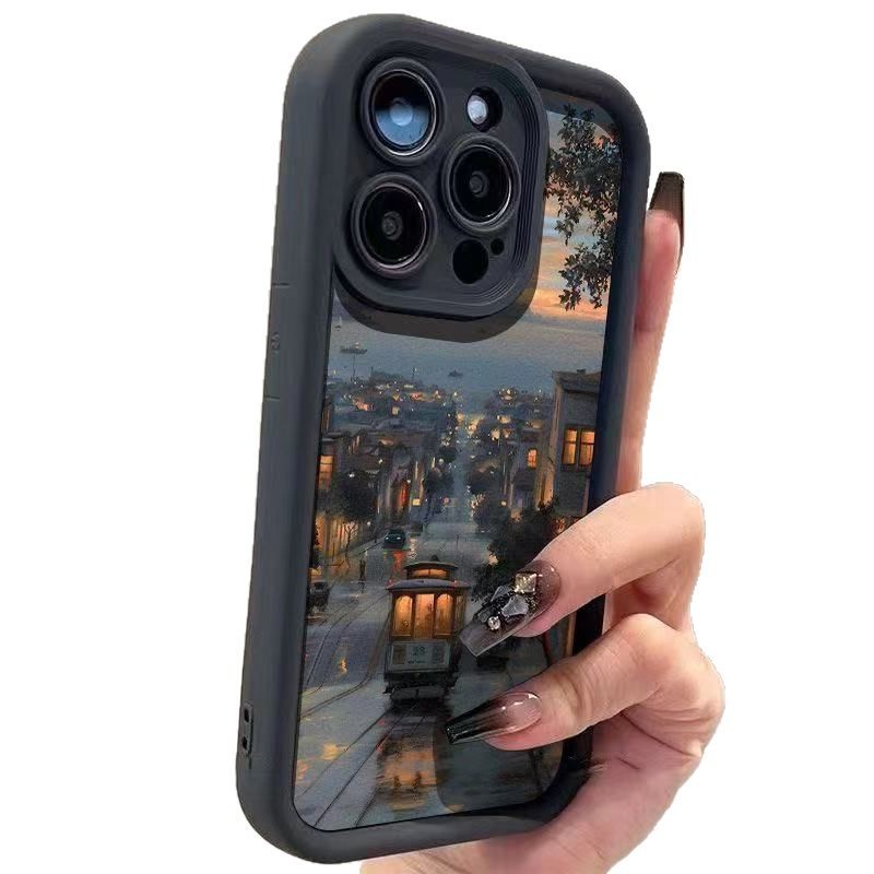 Paisaje rural para iphone16pro funda para teléfono móvil Apple 15 anti-caída 14 personalidad 13promax nuevo 12x