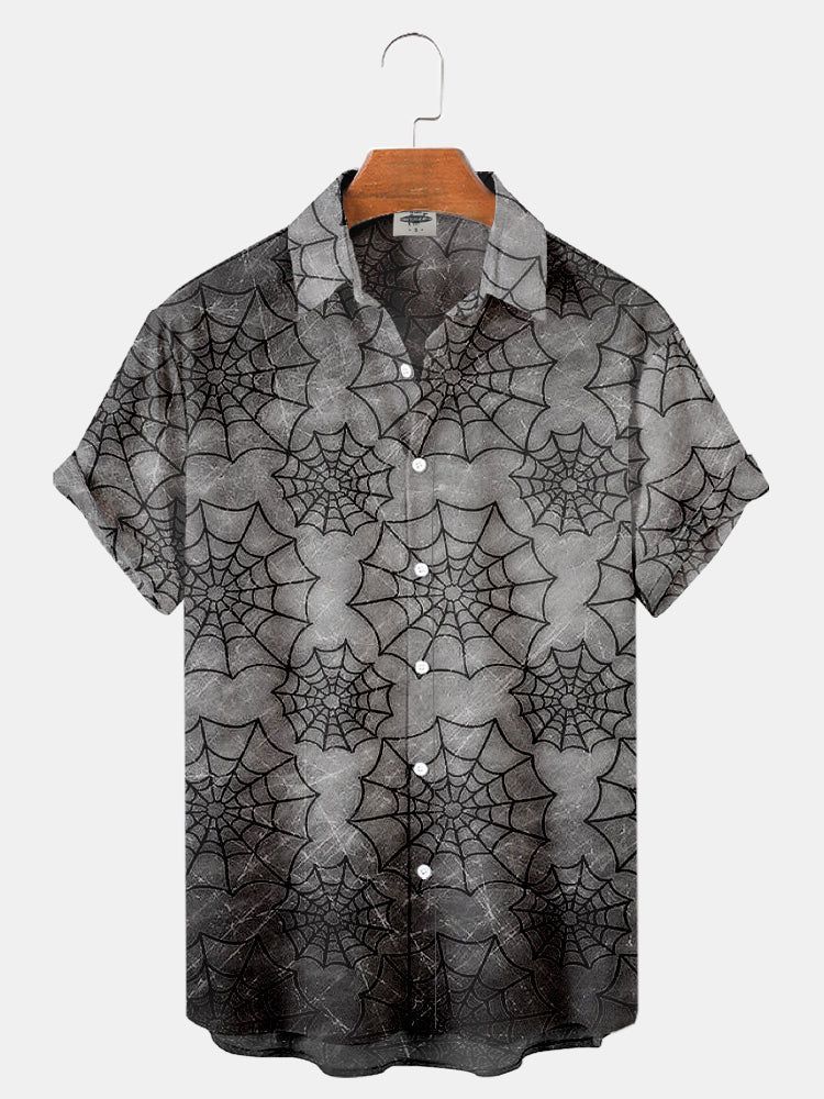 Serie Camisas estampadas Fabricantes de Halloween para hombres Hawaii Halloween Source Station Camisas digitales para hombres transfronterizos 3D