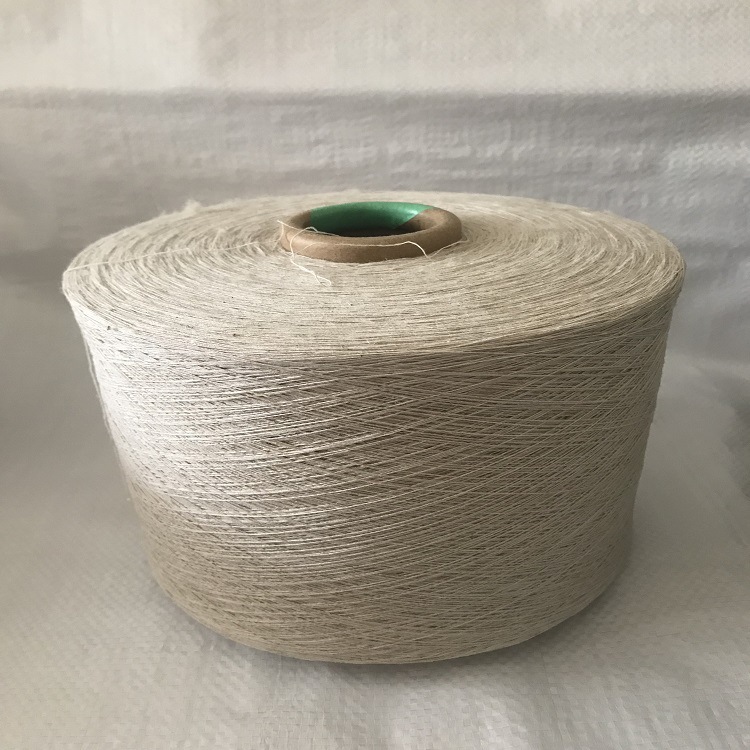 现货供应亚麻粘胶混纺纱 55%亚麻45%粘胶 10s原色 麻粘纱