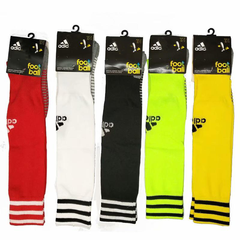 Adult and Children's Towel-Soled Football Socks, Long Tube Moisture-Wicking Non-Slip Sports Socks, Striped Over-The-Knee Children's Football Socks
