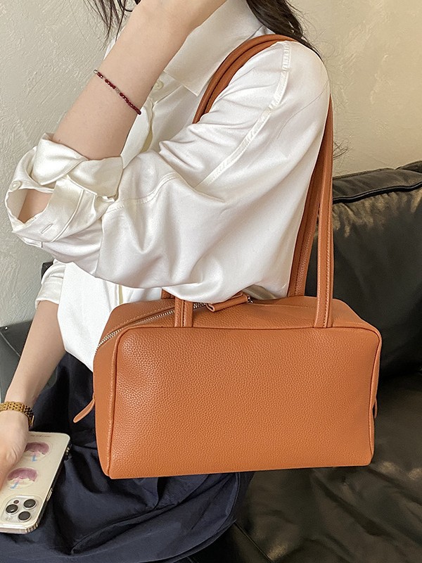 Bolso para mujeres 2026 nuevo nicho coreano litchi pattern commuting versátil bolso de hombro portátil brazo bolso casual