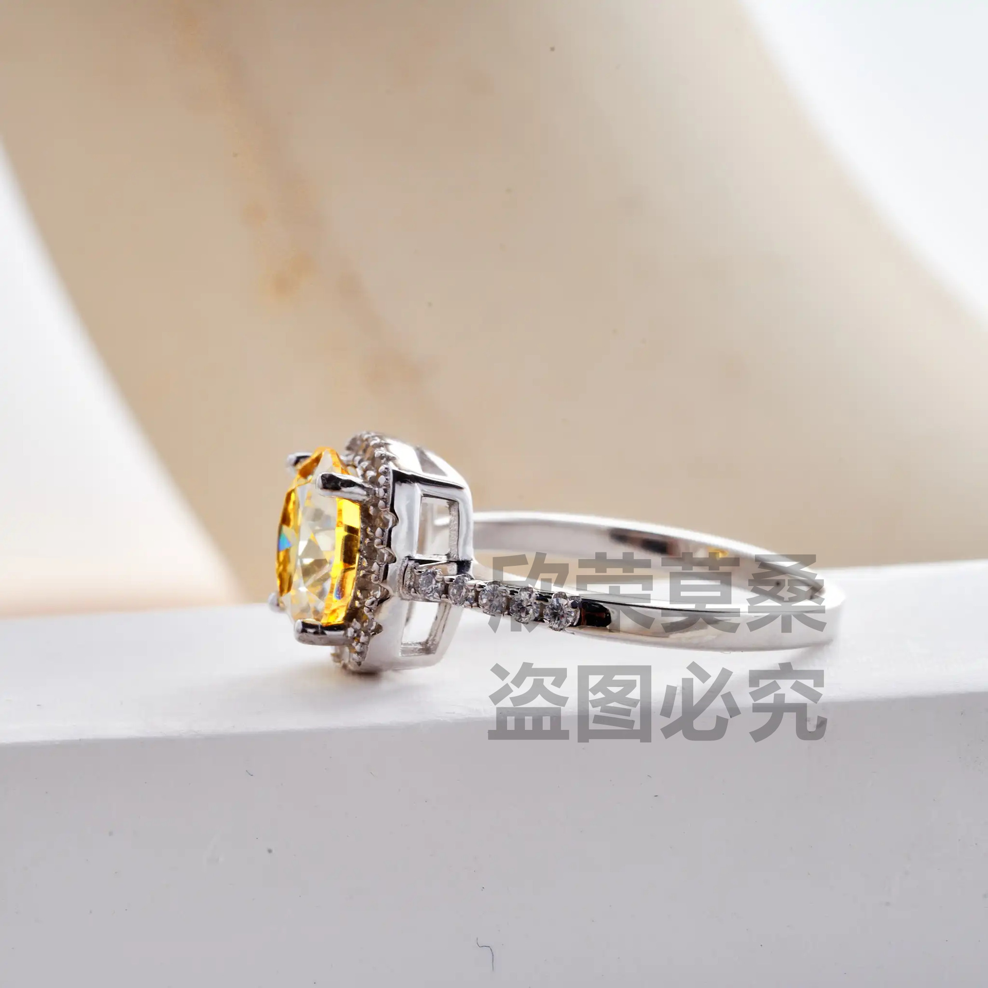 925 anillo de plata esterlina 3 quilates 9mm aniversario color moissanita anillo de compromiso fábrica transfronteriza al por mayor