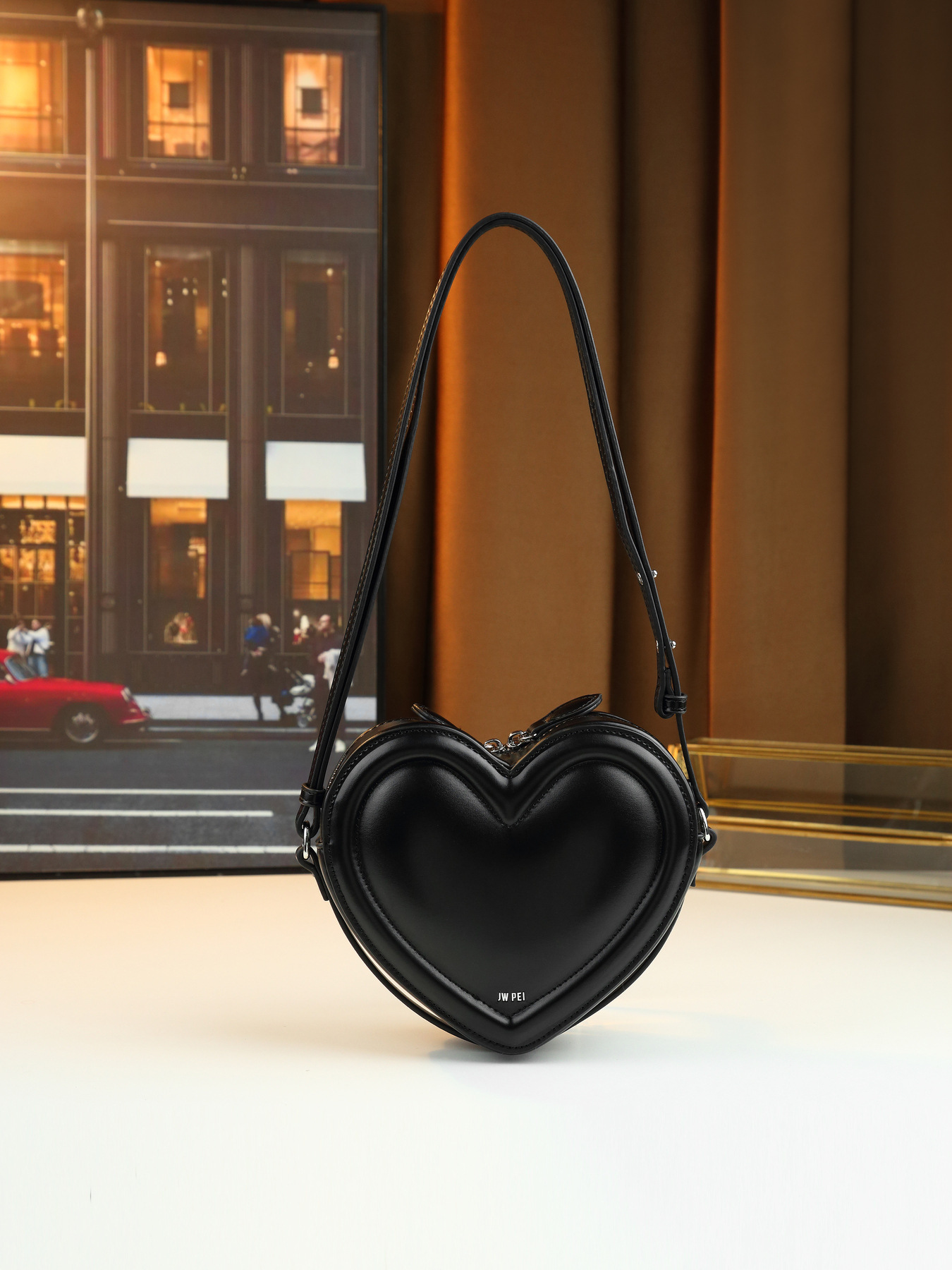 Borsa a tracolla a forma di cuore per donna design 3d unico_voghion.com