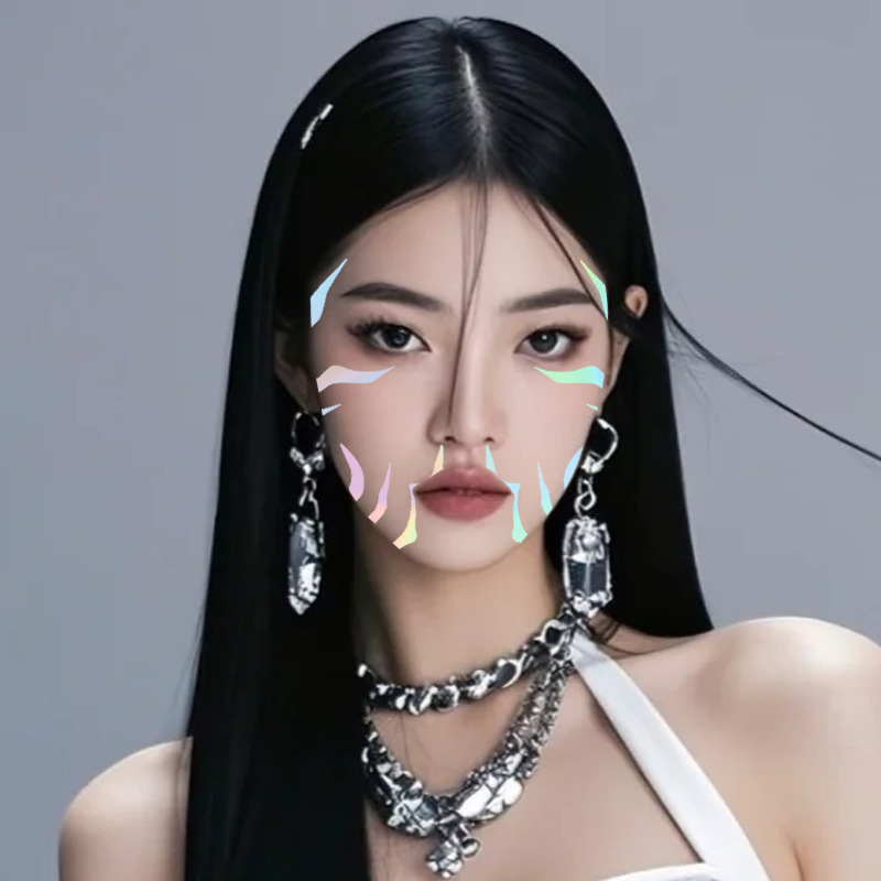 猎魔女团烫金镭射纹身贴鲁米cos妆容人脸妆容纹身贴|undefined