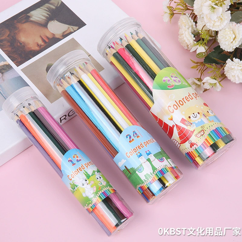 Бочковые цветные карандаши набор для рисования студентами с профессиональной ручкой для рисования 12 цветов 24 цвета 36 цветов для рисования рисования кисти для рисования подарков
