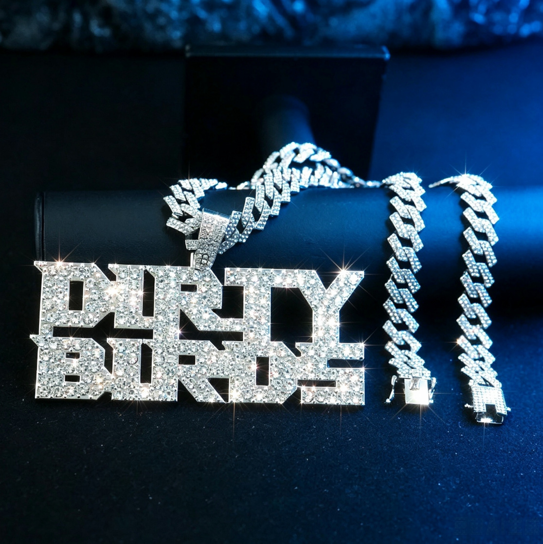DIRTYBIRDS Super Bowl Rugby Atlanta Falcons Colgante Rock Punk Personalidad Collar Hombre