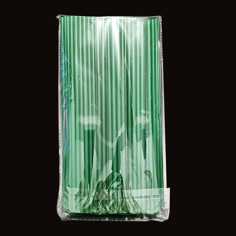 Transfronterizo en stock 6mm color paja recta plana paja de plástico desechable PP niños hechos a mano DIY lavanda