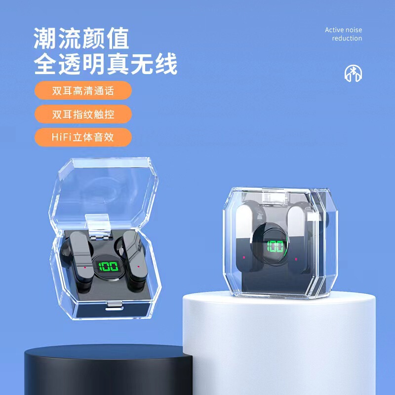 新型私モード騒音低減透明金k10 k20 k30タッチデジタル表示付きスポーツイヤホン工場直販|undefined