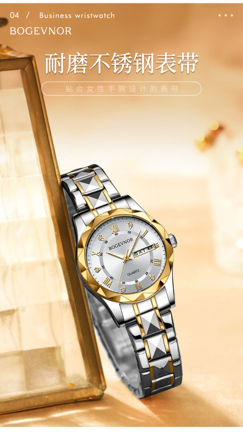 Men's Waterproof Luminous Dual Calendar Fashion Watch for Men and Women, TikTok Amazon Foreign Trade Cross-border Watch