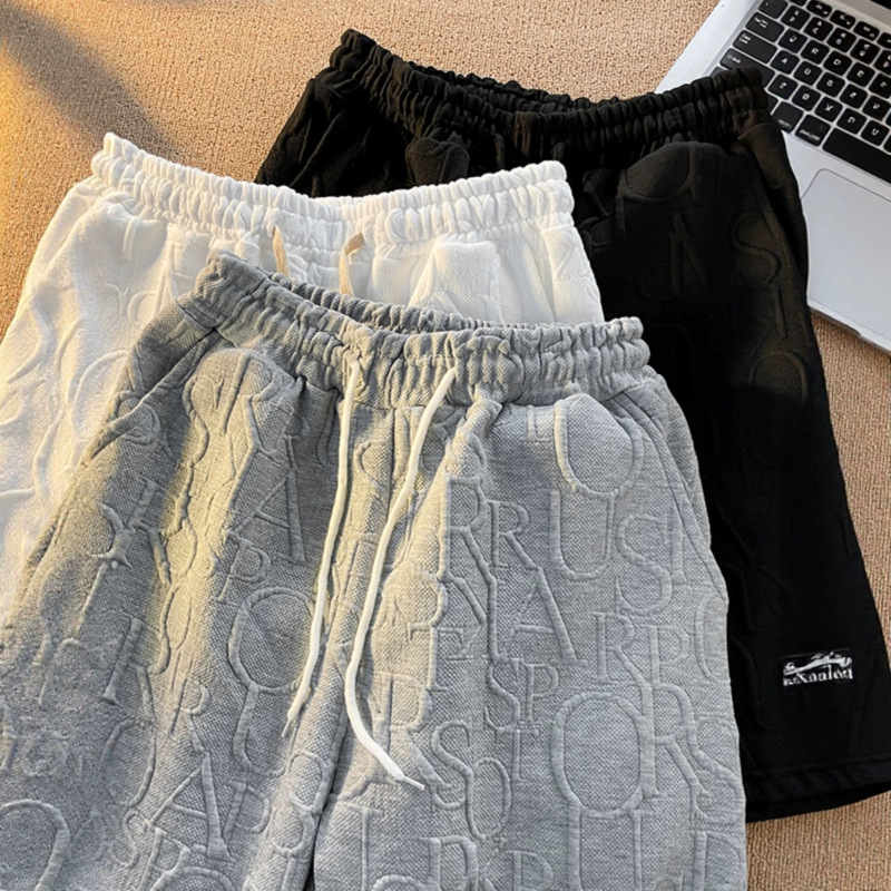 Summer Waffle Shorts for Men, Niche Design, Casual Trendy Brand, American Basketball Retro Sports Loose-Fitting Five-Point Shorts Summer Waffle Shorts for Men, Niche Design, Casual Trendy Brand, American Basketball Retro Sports Loose-Fitting Five-Point Shorts