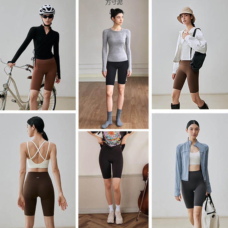 Summer Thin Yoga Shorts for Women, Tight-Fitting High-Waisted Fitness Running Outer Wear Breathable Training Cycling Pants Supply Chain