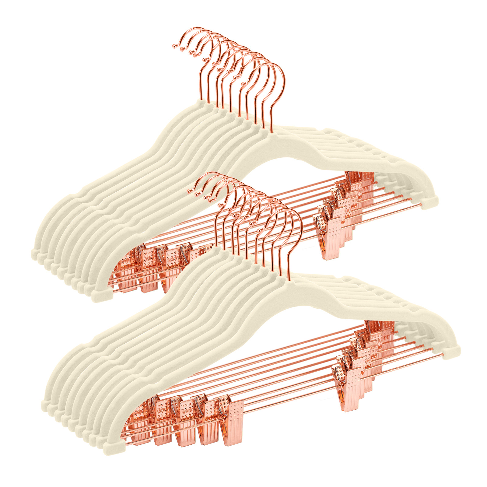 42cm 아이보리 화이트/로즈 골드 후크