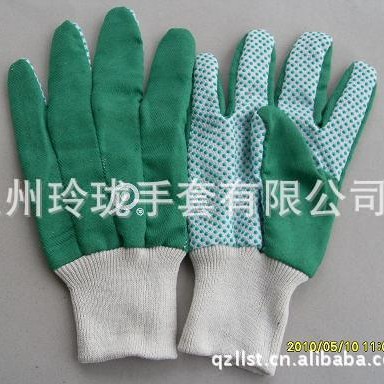 厂家批发LL10通气性强点塑防滑花园用手套点珠手套加厚耐磨手套