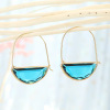 Multicoloured copper glossy earrings, crystal earings, European style