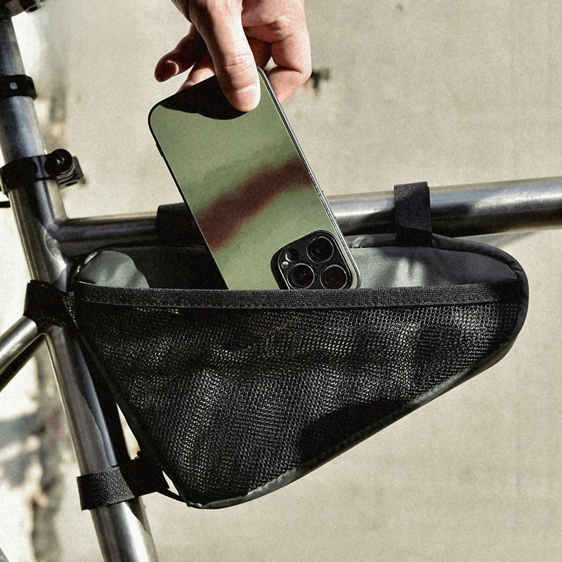 Borsa triangolare per bicicletta ACRUNU, borsa antipioggia per mountain bike, borsa anteriore per bicicletta, borsa portaoggetti per equitazione all'aperto_voghion.com