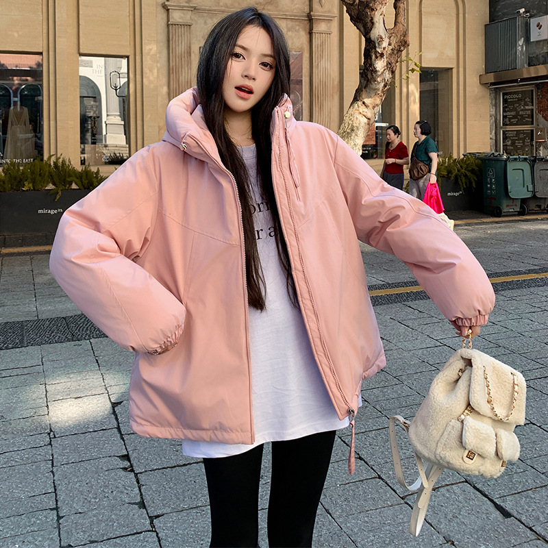 Casual de moda con capuzas de algodón ropa de asalto para mujeres invierno nuevo 2025 moda nueva chaqueta de declive de edad